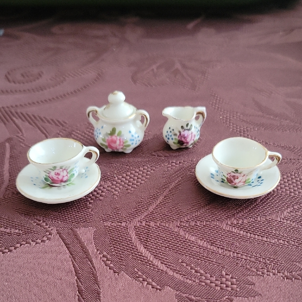 Floral Miniature Tea Set